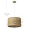 Hello Honey® Bella Natural Metal & Handwoven Wicker Drum Ceiling Light